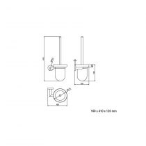 Porte-balayette SIL Chromé - SALGAR Réf. 12803