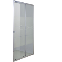 Porte coulissante Bellagio 110cm verre sérigraphié profilé Chromé - O\'DESIGN Réf. BEL931VSC