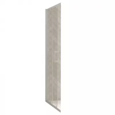 Porte coulissante d\'angle Smart Design A/C 80cm verre transparent profil� Chrom� / Partie fixe � gauche - KINEDO PA90162CTNEG