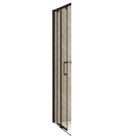 Porte coulissante Supra Angle Droite 90cm profilé Chromé verre Transparent  - KINEDO Réf. PA1582CTND