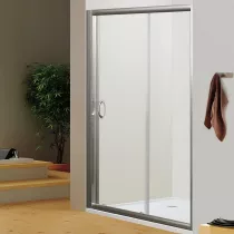 Porte coulissante Espace 140cm verre transparent profilé Chromé  - OZE Réf. 934VTC