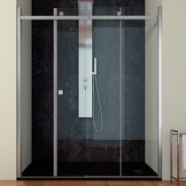 Porte coulissante Kinestyle C 160cm Profilé chromé Verre Transparent - KINEDO Réf. PA1777CTNE