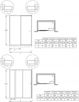 Porte coulissante Serenity 130cm vitrage Transparent profilé Chrome - Jacob Delafon Réf. E14C130-GA