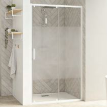 Porte coulissante Smart Design C 100cm verre Cosmos profilés Blanc - KINEDO Réf. PA90242BCOE