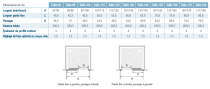 Porte coulissante Smart Design C 100cm verre transparent profilés Blanc / Partie fixe à droite - KINEDO Réf. PA90112BTNED