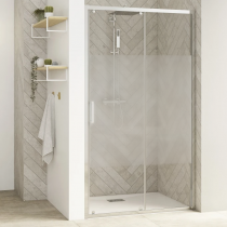 Porte coulissante Smart Design C 110cm verre Cosmos profilés Chromé - KINEDO Réf. PA90243CCOE