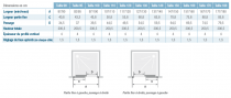 Porte coulissante Smart Design C 140cm verre transparent profilés Blanc / Partie fixe à gauche - KINEDO Réf. PA90121BTNEG