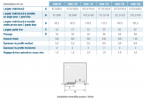 Porte coulissante Smart Express C 130cm verre transparent profilés Chromé  - KINEDO Réf. PA1914CTNE