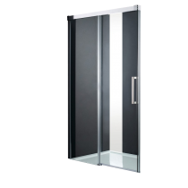 Porte coulissante Trendy 120cm verre transparent profilé Chromé - O\'DESIGN Réf. TRE120