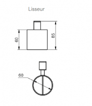 Porte-lisseur à fixer Blanc mat - O\'DESIGN Réf. FPSLIBM