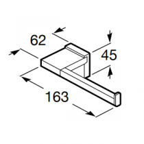 Porte papier Rubik Chromé - ROCA Réf. A816850001