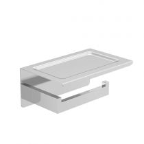 Porte-papier toilettes FLOÉ avec tablette Chrome - O\'DESIGN Réf. FPTSC