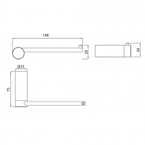 Porte papier toilettes HERMÈS Nickel brossé - O\'DESIGN Réf. HPTNB