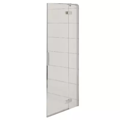 Porte pivotante d\'angle Kinestyle P+F 140cm charni�res � droite verre transparent profil� Chrom� - KINEDO R�f. PA1795CTNED
