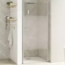 Porte pivotante Smart Design P 100cm verre Cosmos profilés Chromé - KINEDO Réf. PA9046CCOE