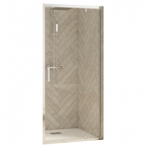 Porte pivotante Smart Design P 100cm verre transparent profilés Chromé - KINEDO Réf. PA90206CTNE