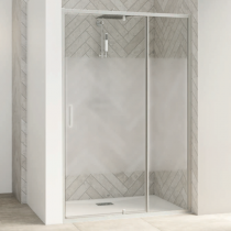 Porte pivotante Smart Design P 120cm verre Cosmos profilés Chromé  - KINEDO Réf. PA90211CCOE