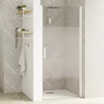 Porte pivotante Smart Design P 70cm verre Cosmos profilés Blanc - KINEDO Réf. PA9040BCOE