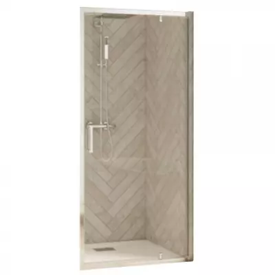 Porte pivotante Smart Design P 80cm verre transparent profil�s Chrom� - KINEDO R�f. PA90202CTNE