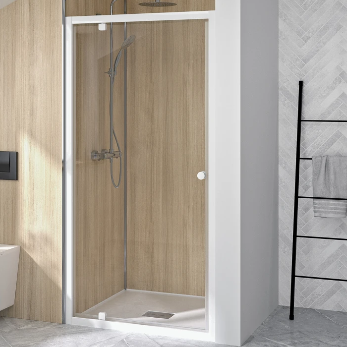 Porte de douche pivotante Supra P Profilé blanc 90 cm PA1522BTN Kinedo