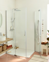 Porte pliante Contra 120x200 Verre transparent profilé Chrome - JACOB DELAFON Réf. E22S120-GA