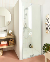 Porte pliante Contra 80x200 Verre transparent profilé Chrome - JACOB DELAFON Réf. E22S80-GA
