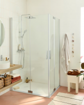 Porte pliante Contra 90x200 Verre transparent profilé Chrome - JACOB DELAFON Réf. E22S90-GA