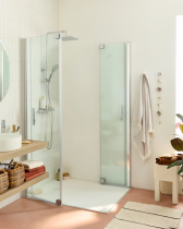 Porte pliante Contra 90x200 Verre transparent profilé Chrome - JACOB DELAFON Réf. E22S90-GA