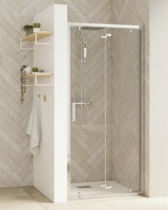 Porte pliante Smart Design S 100cm verre transparent profilés Chromé - KINEDO Réf. PA90236CTNE