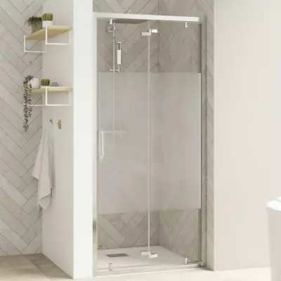 Porte pliante Smart Design S 70cm verre Cosmos profil�s Chrom� - KINEDO R�f. PA90230CCOE