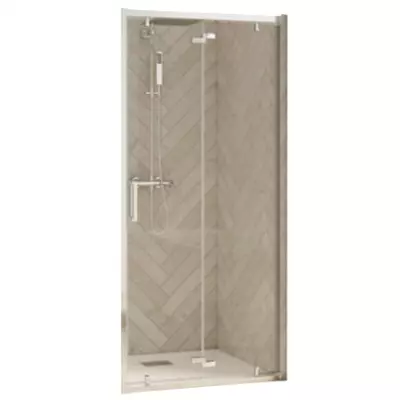 Porte pliante Smart Design S 70cm verre transparent profil�s Chrom� - KINEDO R�f. PA90230CTNE