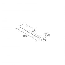 Porte-rouleau avec tablette Square Noir mat - SALGAR Réf. 103339