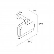 Porte-rouleau Lissy Blanc mat - SALGAR Réf. 91241