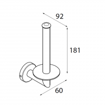 Porte rouleau Lissy Blanc mat - SALGAR Réf. 91244