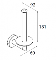 Porte rouleau Lissy Noir mat - SALGAR Réf. 82201