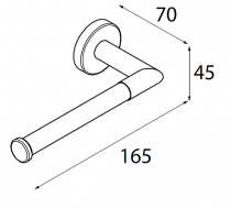 Porte-rouleau Lissy Noir mat - SALGAR Réf. 82202