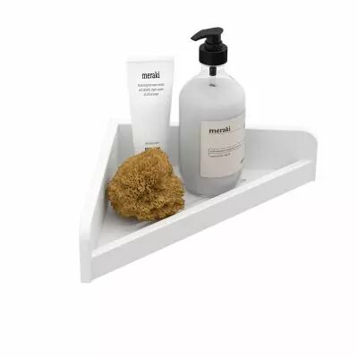 Porte-savon d\'angle SHIRO Solid Surface 25,5 x 25,5 cm Blanc - SALGAR R�f. 82412