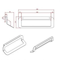 Porte-serviette MINIMAL 36cm Alu - SALGAR Réf. 86187