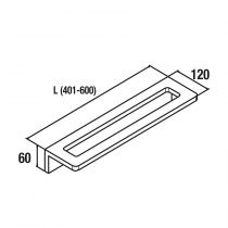 Porte-serviette SHIRO Solidsurface SUR-MESURE (401-600mm) Blanc - SALGAR Réf. 24730