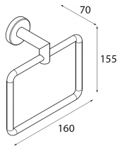 Porte-serviettes anneau bidet Lissy Noir mat - SALGAR Réf. 82200