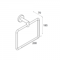 Porte-serviettes anneau Lissy Blanc mat - SALGAR Réf. 91239