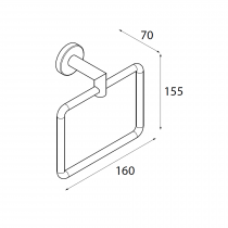 Porte-serviettes anneau Lissy Blanc mat - SALGAR Réf. 91243