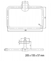 Porte-serviettes anneau Rhin Hotel Chromé - SALGAR Réf. 14702