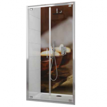 Portes battantes Tyxo 70cm Vitrage transparent profilé Blanc - LEDA Réf. L13TX6PB07031
