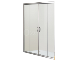 Portes coulissantes Espace 120cm verre transparent profilés Chromé - OZE Réf. 939VTC
