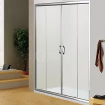 Portes coulissantes Espace 150cm verre transparent profilé Chromé - OZE Réf. 941VTC