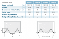 Portes pliantes Smart Design sans seuil 110cm verre transparent profilé Blanc - KINEDO Réf. PA90100BTNE