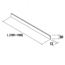 Profile de finition murale 100.1-140cm Solid surface Ardoise mat - SALGAR Réf. 91265