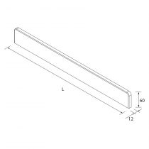 Profile de finition murale sur-mesure finition Solidsurface Terrazo jusqu\'à 1000 mm - SALGAR Réf. 103282