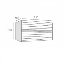 PROMO : Ensemble Dune 100cm 2 tiroirs Anthracite mat avec plan&agrave; poser Solidsurface (vasque &agrave; poser en option) - O\'DESIGN